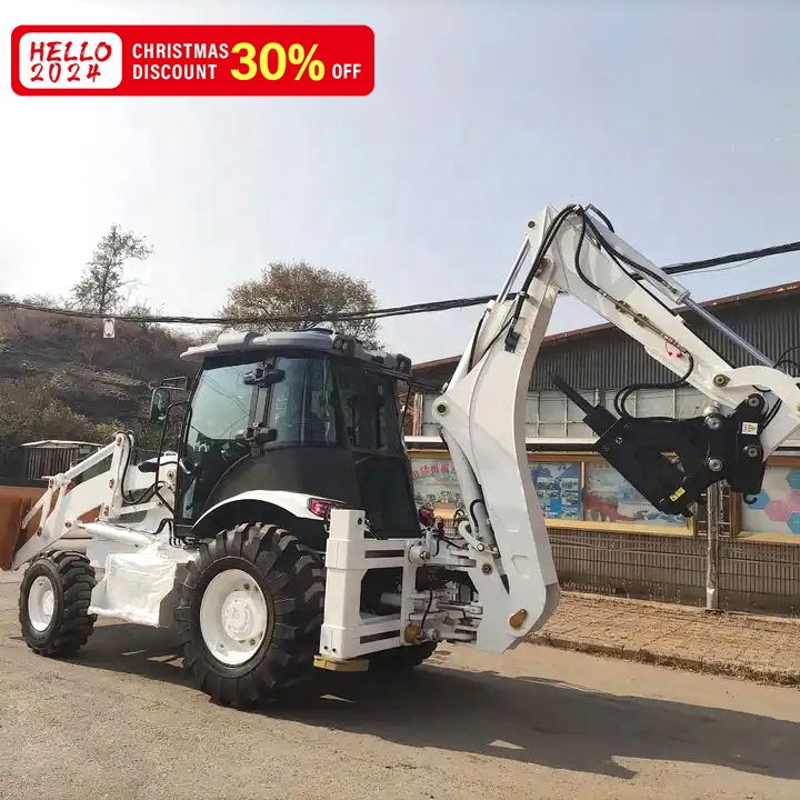 Free Shipping EURO5 EPA Engine Diesel Backhoe Loader 4x4 China Small Mini Retroexcavadora Loaders Used Backhoe Loader For Sale