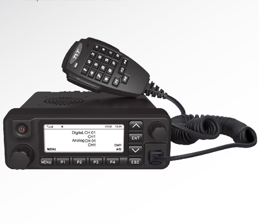 Профессиональный fm передатчик DMR цифровой мобильное радио TYT MD-9600 двухстороннее радио станция 50 Вт прибор военного образца