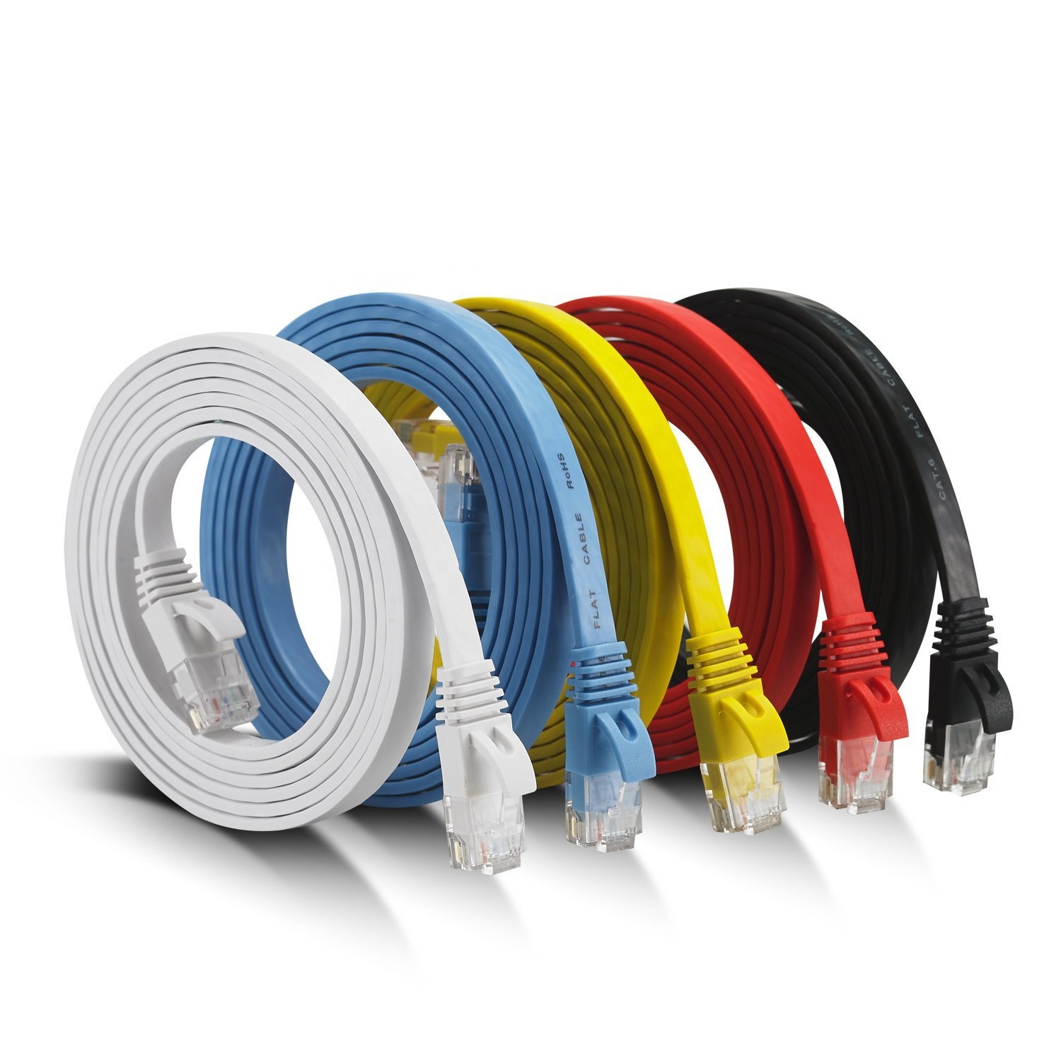 Бесплатный образец плоского сетевого кабеля Cat5e/CAT6/Cat7 RJ45 Ethernet ультратонкий соединительный кабель
