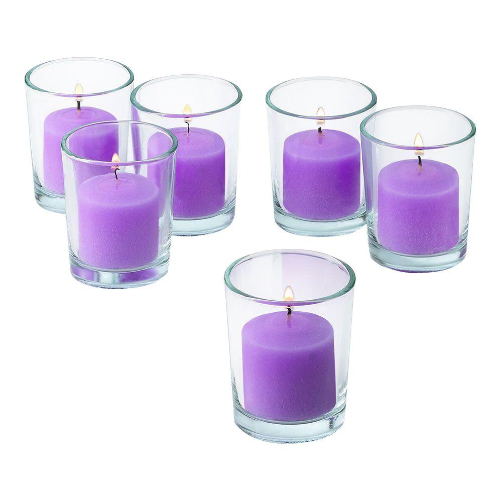 Wholesale custom logo clear empty jars votive candle holders glass