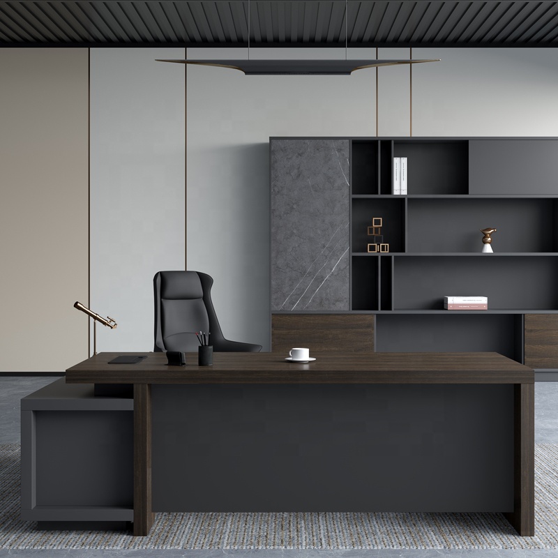High End Top Edge Wholesale Sale OEM Customized Luxury Style Furniture Wooden Executive Desk CEO Manage Office Table Design