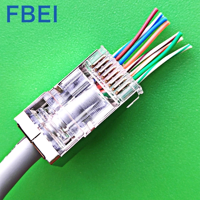 EZ RJ45 CAT6 разъем 8p8c проходной разъем