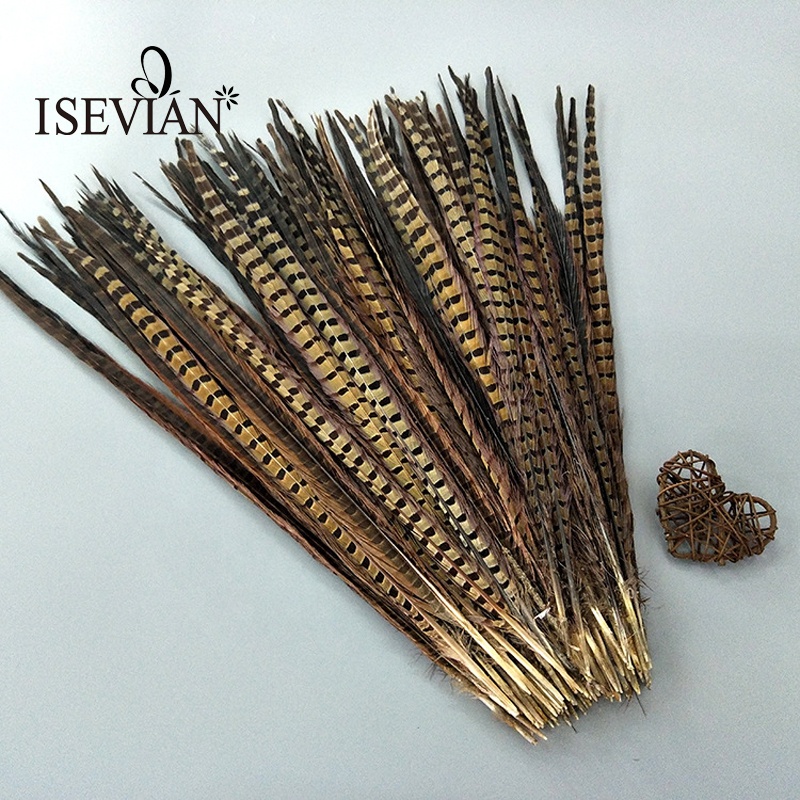 ISEVIAN дешевые окрашенные перья 10-100 см натуральные перья хвост фазана