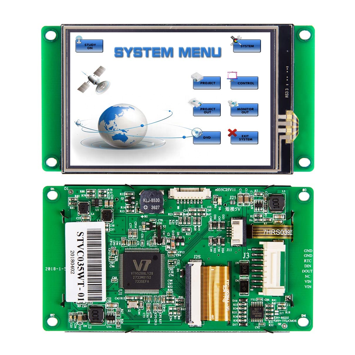 Камень 3,5 сенсорный ЖК-экран с ЖК-экраном TFT LCD HMI с RS485 цветной графический ЖК-дисплей