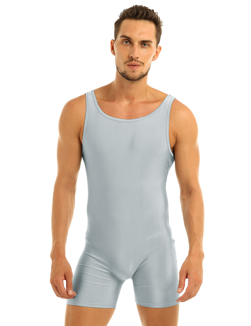 iEFiEL Men Slimming Sleeveless Trainer Bodysuit Shapewear Gym Sport Leotard Dance