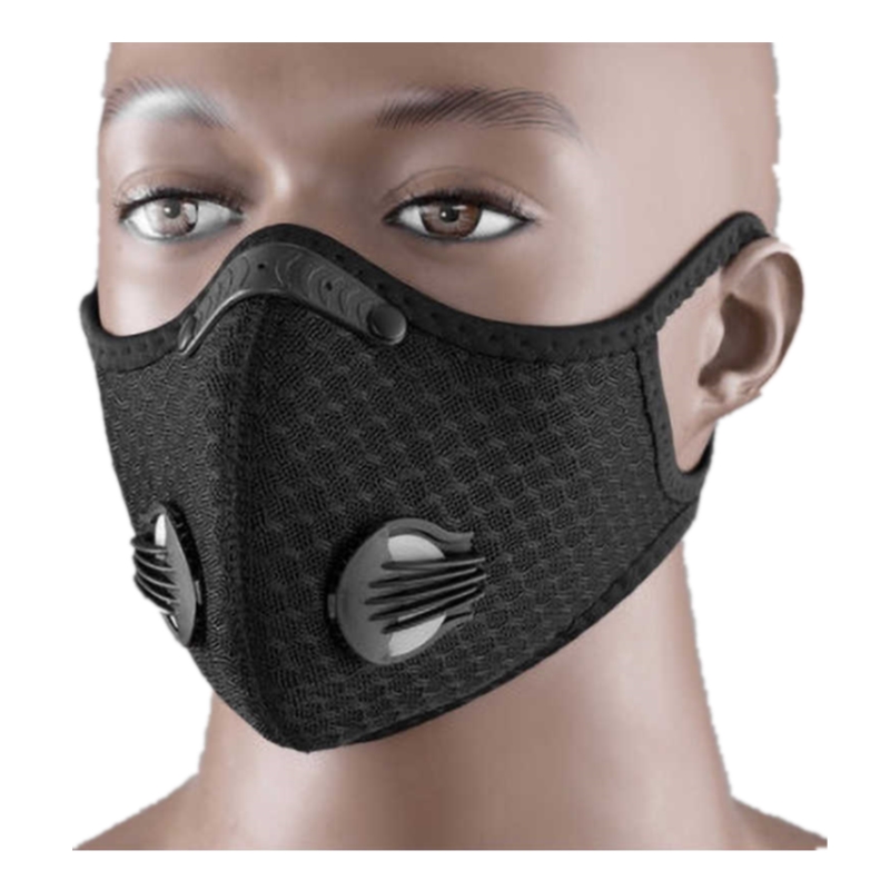 Anti-dust Sports Face Mask With PM2.5 Activated Carbon Filter Reusable Stylish Gym Mask