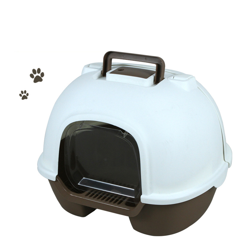 Fully enclosed plastic wholesale cat litter box big with cover