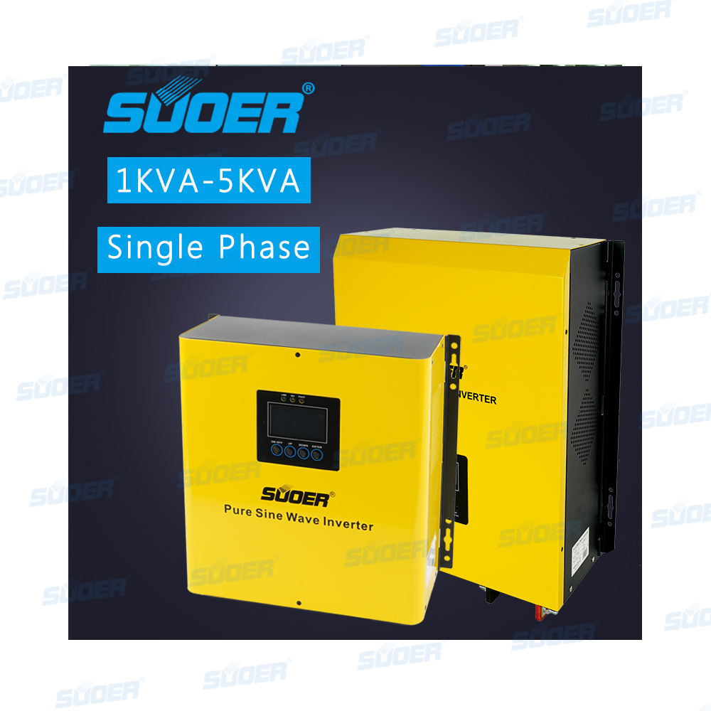 Suoer PL-1.5KA 12v 1500VA 1000 W 1000 Вт 1 кВт 3 кВт 5 кВт Гибридный солнечный инвертор с зарядным устройством 20A переменного тока, инвертор немодулированного синусоидальной волны
