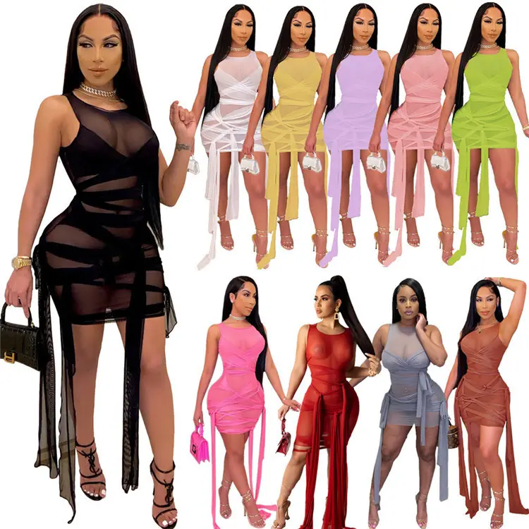 S8801-wholesale xs одежда прозрачная платье с висячей строки повседневные платья