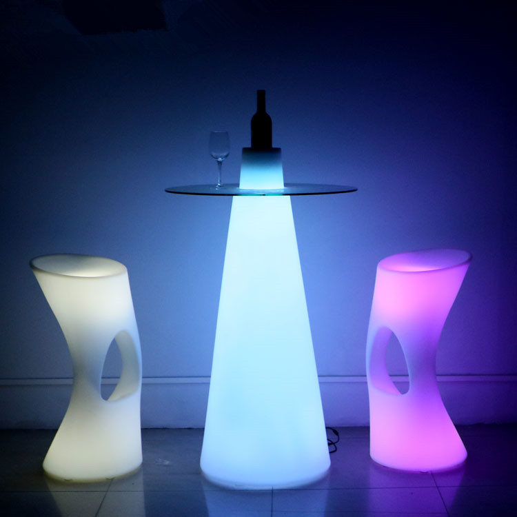 Hot Selling indoor/outdoor LED bar stool chair retro bar stool led stool lighted
