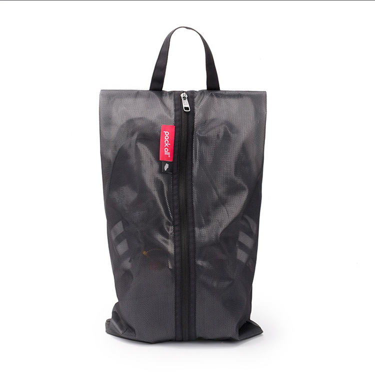 Wholesale dust proof large size adult sport zipper net zip shoes bag travel organizer mesh shoe bag