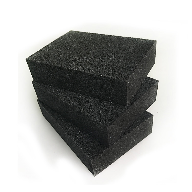 Aluminum Oxide Abrasive Sanding Black Foam Sponge Block