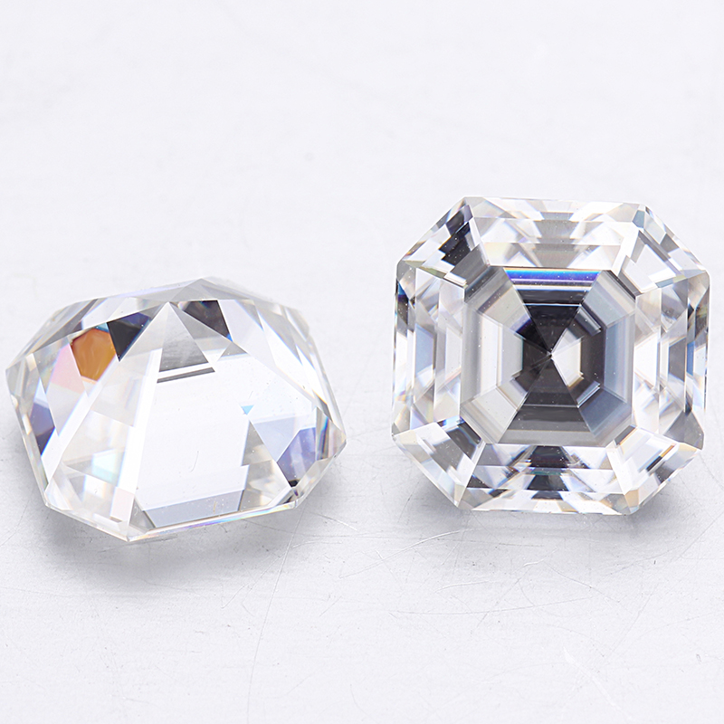 1.5carat 6.5*6.5mm super clear top quality Asscher cut moissanite loose stones