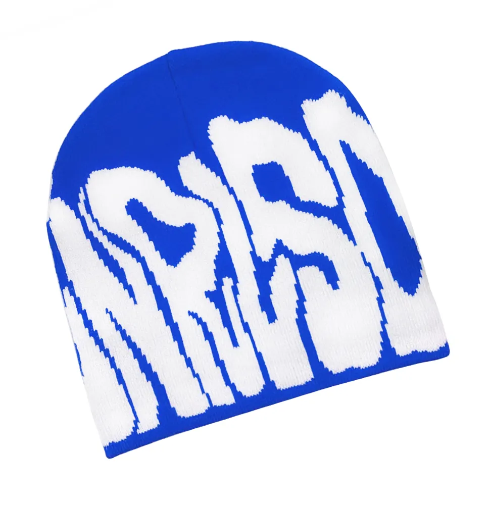 unisex acrylic knitted custom winter hats custom jacquard logo beanie hat