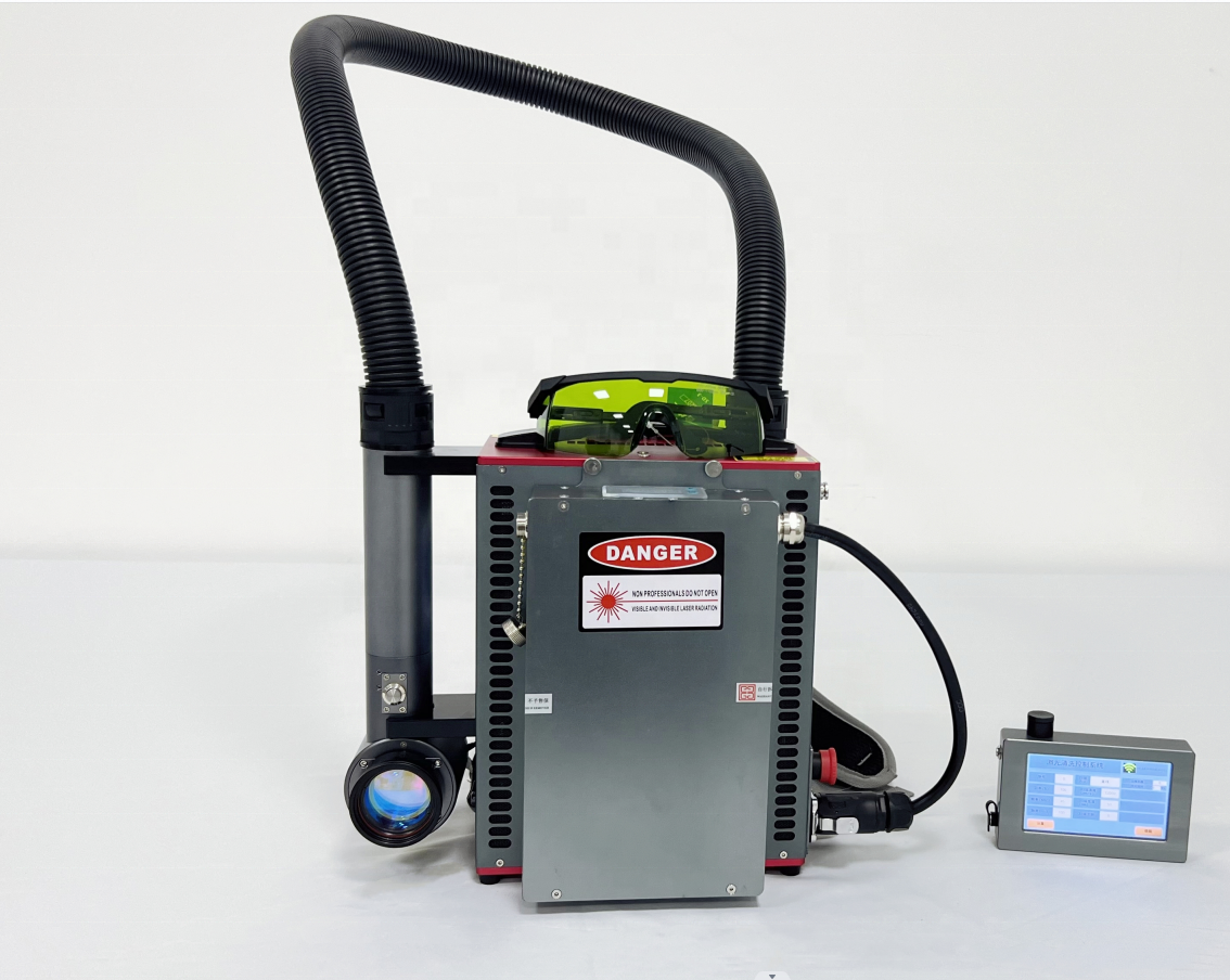 China factory sale Backpack portable 50w 100w pulse laser cleaning machine high pressure washer for rust paint Oil removal