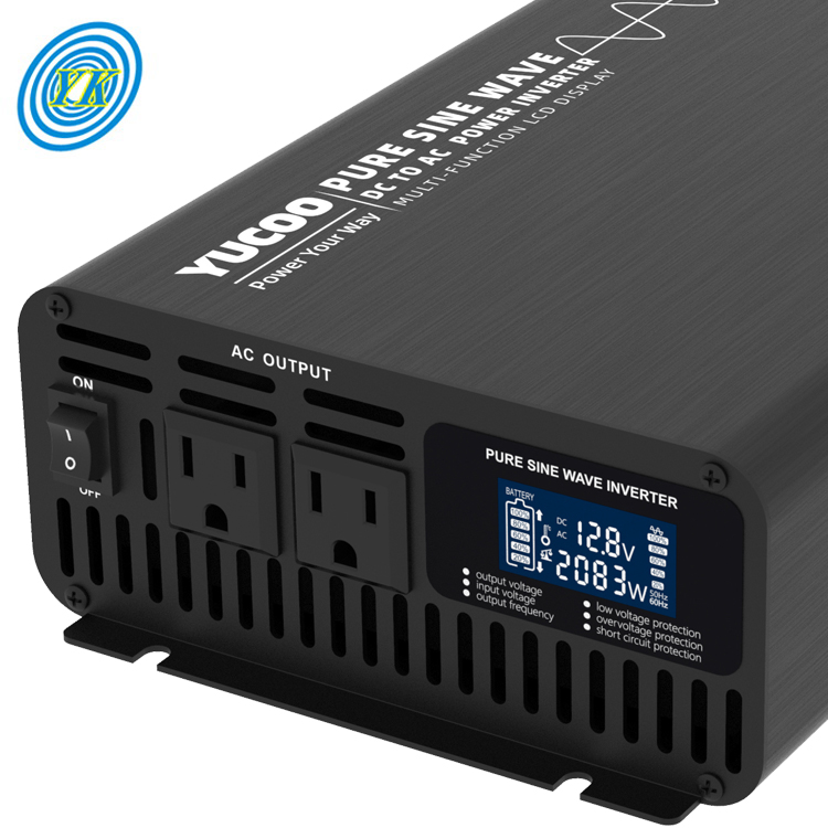 ЖК-дисплей с немодулированным синусоидальным сигналом 12Vdc 24vdc 48Vdc к ac220v автомобильный инвертирующий усилитель мощности 2000w