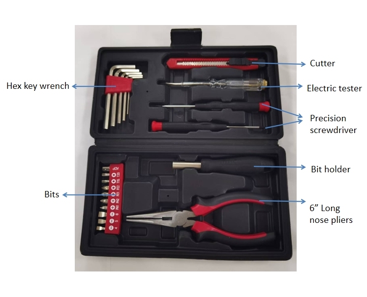 22pcs Home DIY hand tool set for home improvements quality premium tool set