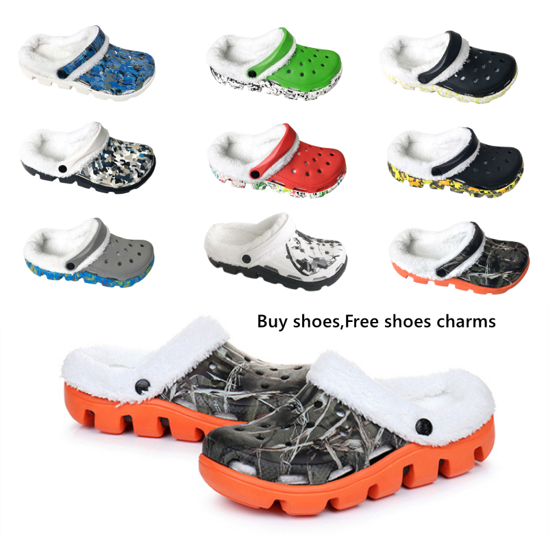 2021 Custom Logo Women Nursing Warm Clog Shoe EVA Classic Slip On Sandals Platform Winter Fur Clogs