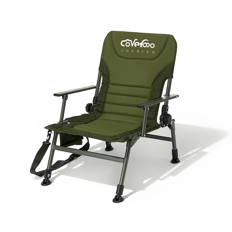Multi-Angle Lumbar Back Adjustable Legs Large Portable Foldable Garden Camping Carp Feeder Fishing Chair for Fishing