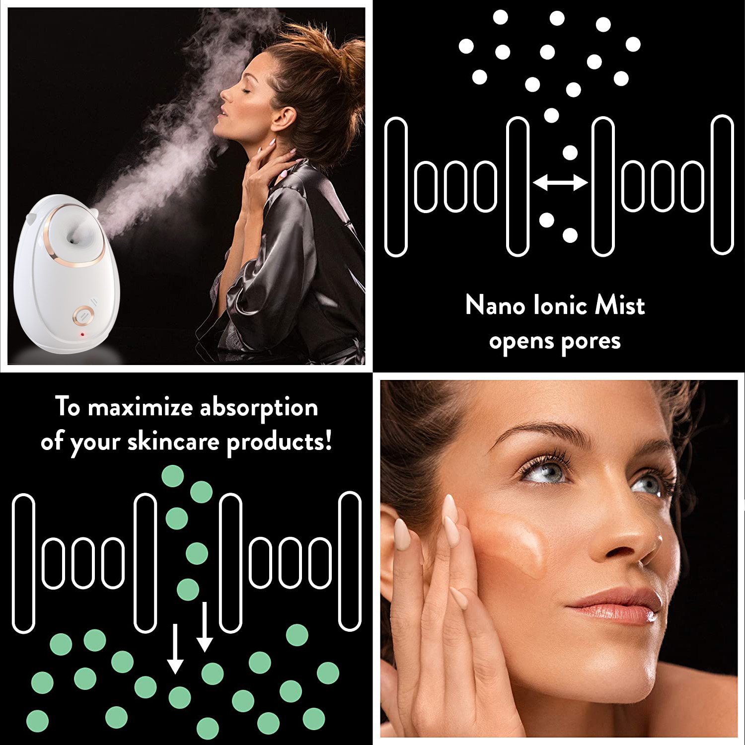 Face Adjustable Ionic Vanity Handy Nano Thermal Body Nebulizer Moisturizing Skin Care Facial Steamer