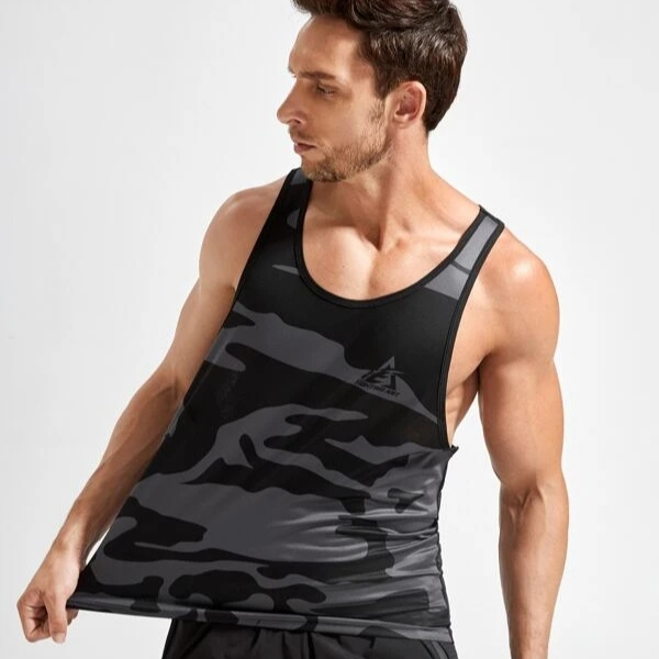 Wholesale Cotton Light Weight Fitness Stringer Gym Seamless Tank Top Men Bodybuilding Stringer Sleeveless Tank Top Single
