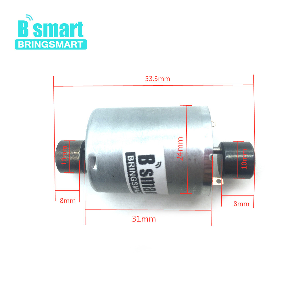 Вибрационный Мотор Bringsmart R370 с двойной круглой головкой, 3000-8500 об/мин, высокоскоростной, 6-24 В постоянного тока, сильная вибрация для массажного двигателя