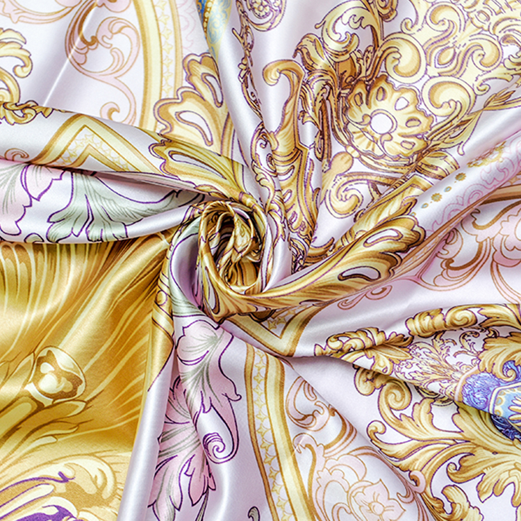 Polyester plain satin saree fabric