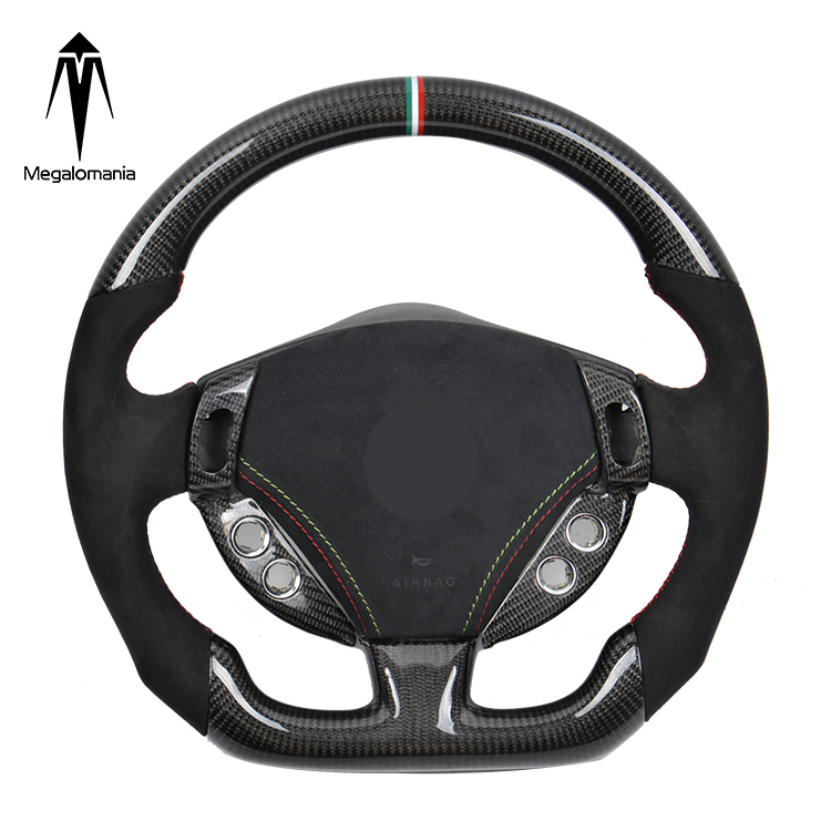 For Maserati Gran Turismo 4.2 4.7 2004-2011 Quattroporte Custom Alcantar carbon fiber steering wheel racing wheel convertible