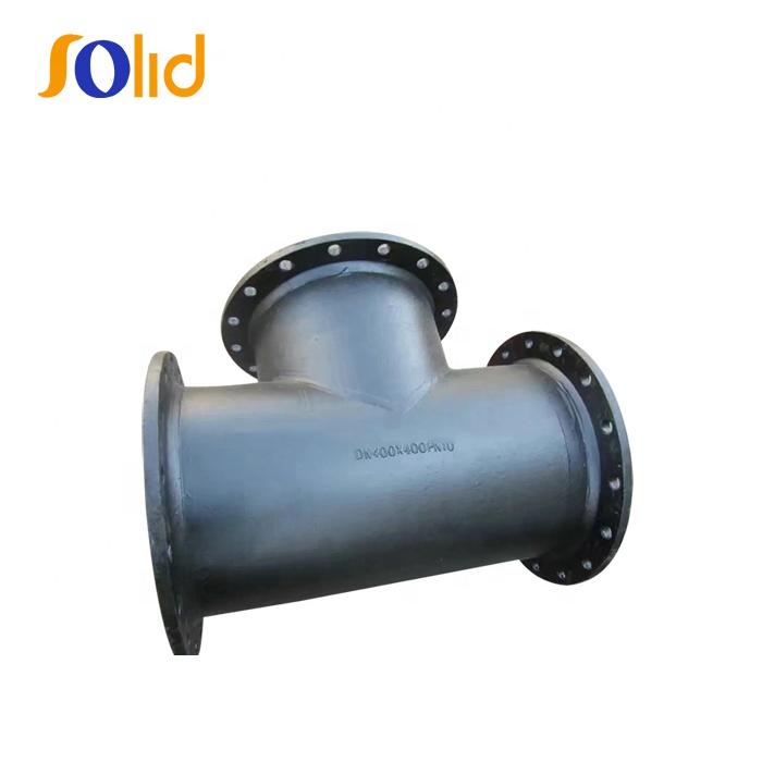Big Size K12 Ductile Iron Ggg50 Flanged Joint Fitting Di All Flange Equal Tee