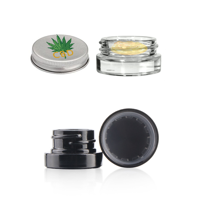 3 мл 5 мл 7 мл 9 мл OEM логотип под заказ стеклянная банка с защитой от детей CBD концентрат черный/белый/прозрачный УФ-крем для глаз контейнер в наличии крышка из АБС