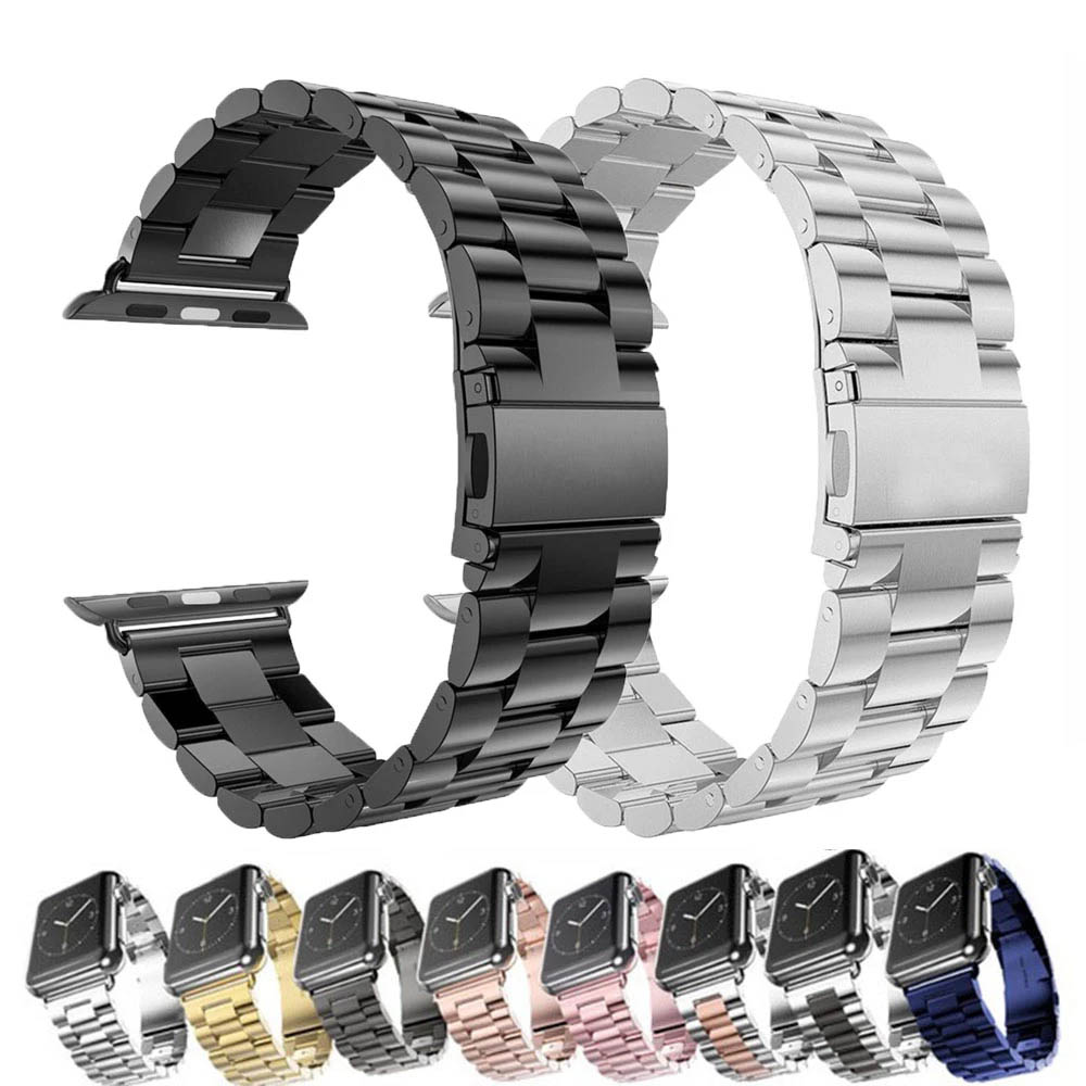 Ремешок для часов apple Watch band, металлический сменный Браслет из нержавеющей стали для iWatch 4 5 6 se 40 мм 44 мм