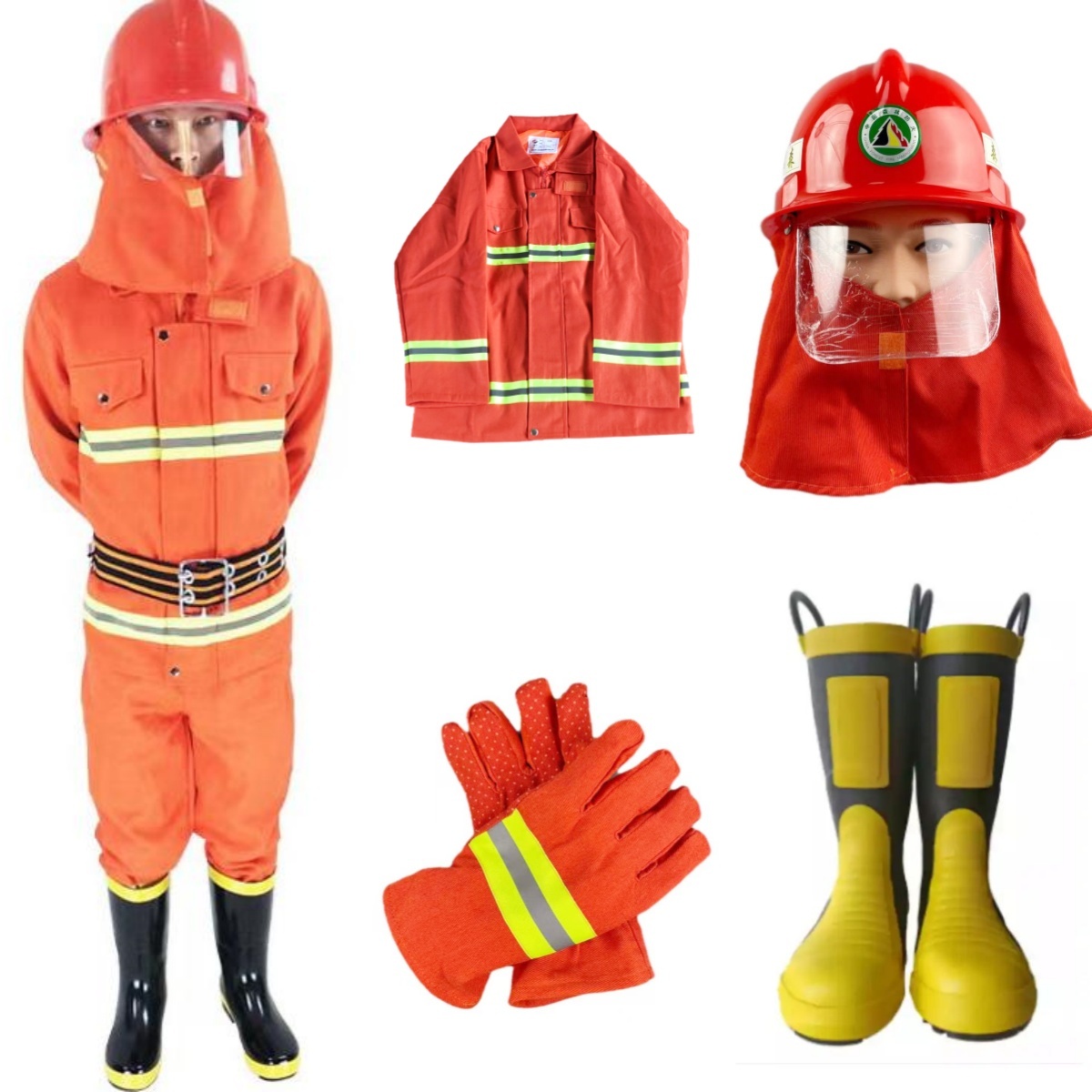 Factory supply Fire fighting Uniform Customized Fireman fighting suit