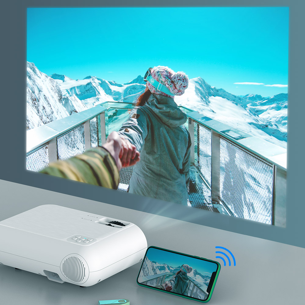 Projector Wifi Portable Movie Mini Led Wireless Projector Mini Beamer For Phone Mirror Home Cinema