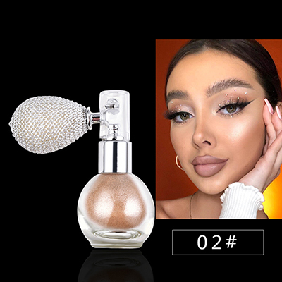 Body Face Hair Shimmering Makeup Spray Glitter Shiny High Gloss Body Spray Highlighter Glitter Powder