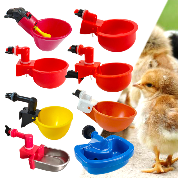 QA Automatic animal Drinker Cups Waterer Kit poultry Drinking Bowl for Chickens Ducks Birds Turkeys rabbit pets