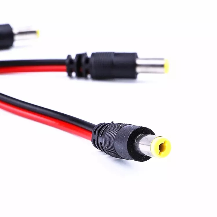 12V DC Power 5,5x2,1mm Pigtail Мужской кабель постоянного тока для светодиодных ламп камеры
