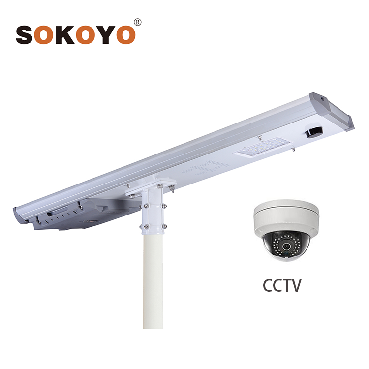 Наружный водонепроницаемый ip66 уличный 60 Вт Солнечный cctv уличный фонарь SOKOYO