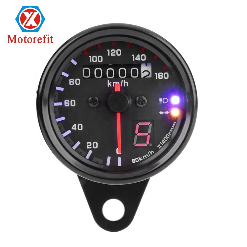 Motorefit Универсальный мотоцикл двойной одометр спидометр датчики шестерни цифровой дисплей со светодиодным измерителем