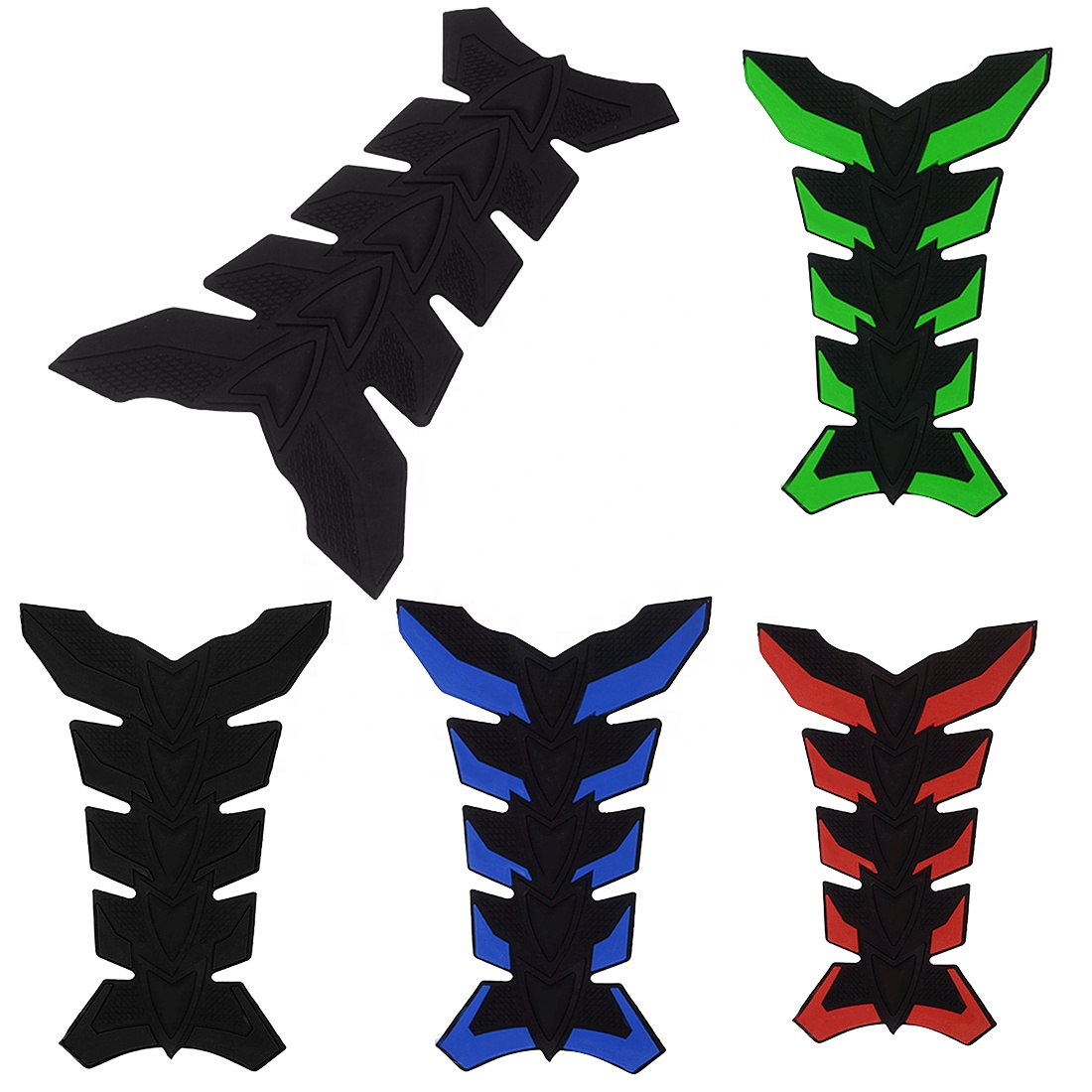 Wholesale Low Price 3d Rubber Fish-bone Shape Motorcycle Decal Fuel Tank Sticker