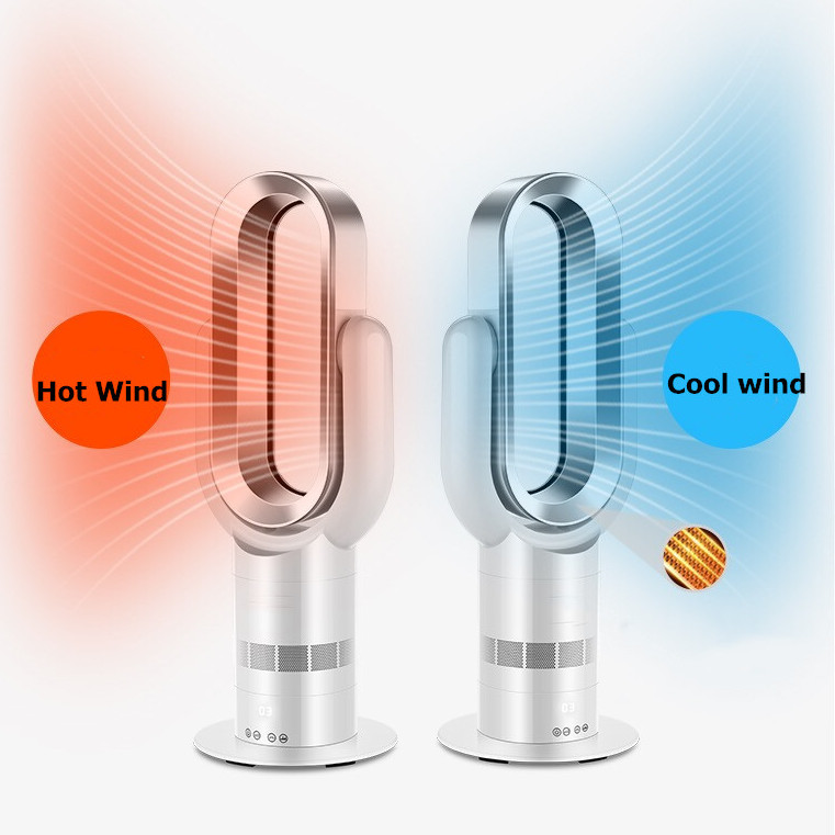 Auto Controlled Air heating leafless Fan Cooling Fan with PTC Ceramic heating Bladeless Portable Electric Bladeless Fan Heaters