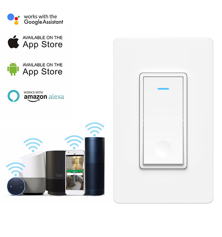 Американский Стандарт Wifi сенсорные выключатели света Поддержка IFTTT Smart Life Wifi Smart Switch