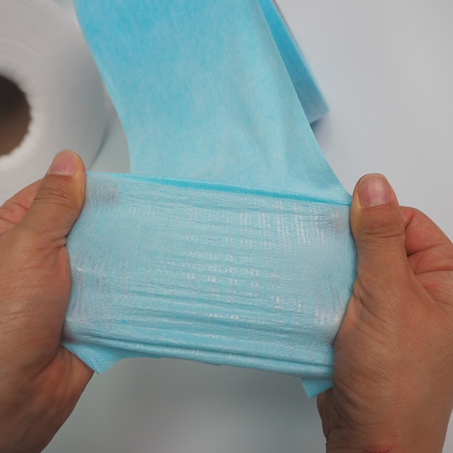 Factory Price 200mm 80gsm 85gsm Disposable Face Mask Ear Loop Blue White Elastic Nonwoven Fabric