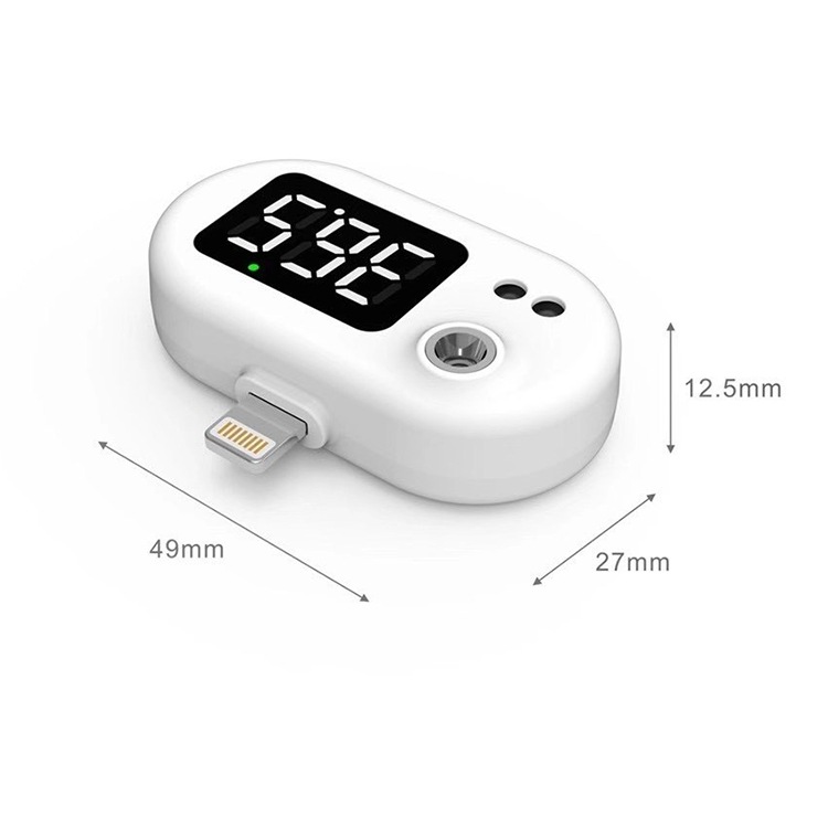 Портативный термометр для измерения температуры тела с USB HZK-801Touchless для мобильного телефона
