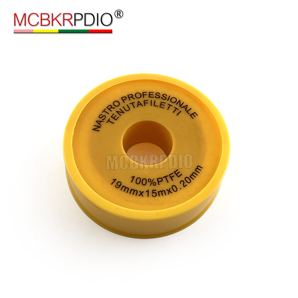 MCBKRPDIO Customized Logo Thickness 0.2mm Width 19mm PTFE Thread Seal Tape for Faucet Pipe Oil Sealing (Size 19mm*0.2mm*15m)