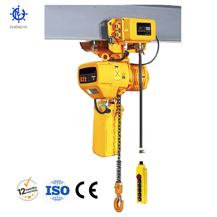 Trolley type 4m lifting height 3 ton high speed electric chain hoist polipasto with good price