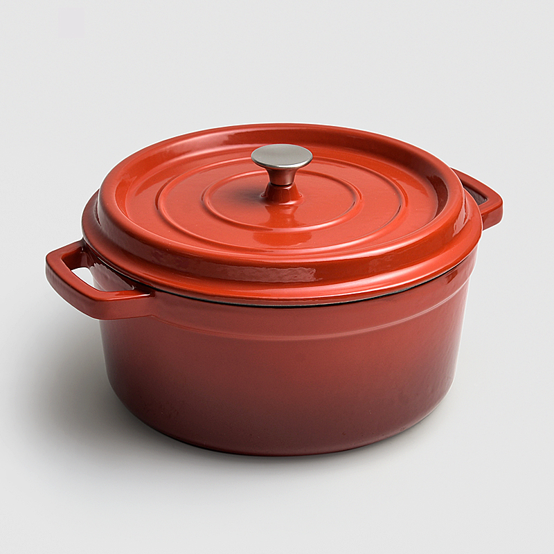 Factory custom red blue orange tea cooking and pans enamel cast iron stew pot soup pot