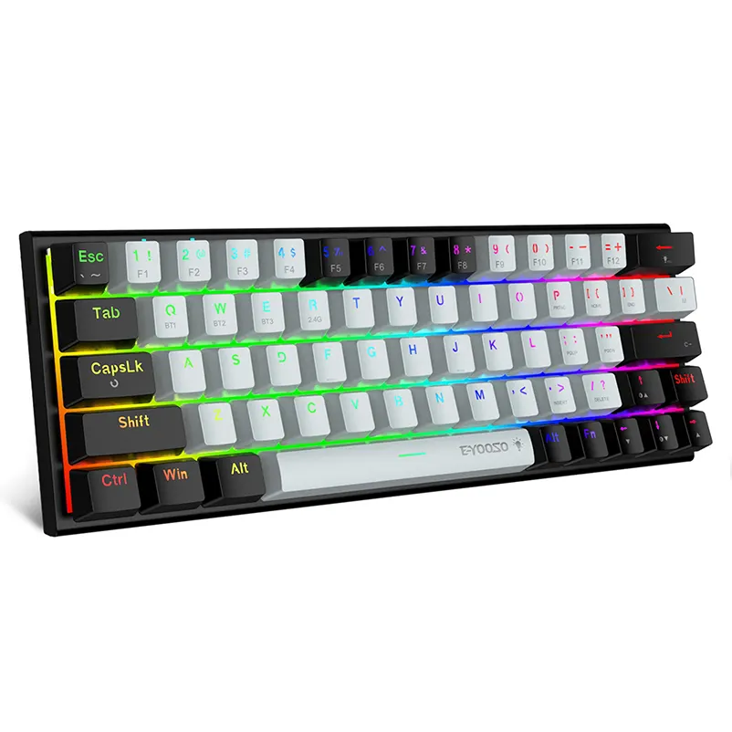 BT Wireless Wired 60% Mechanical Keyboard E-YOOSO Gaming Keyboard For Gamer