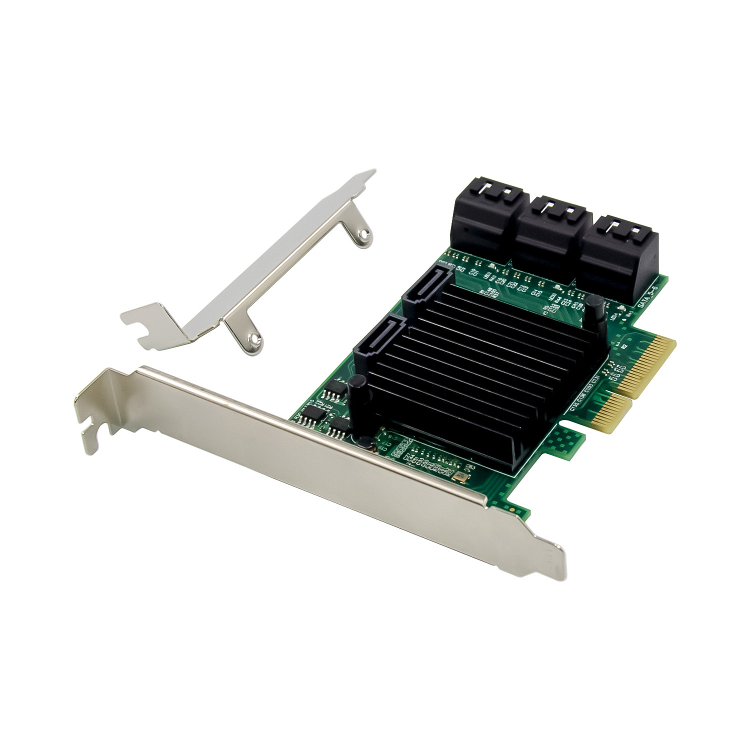 Оптовая продажа с фабрики PCIe x4 SATA 3,0 карты расширения PCIe SATA 8-портовый Marvell 88SE9215 PCI-E SATA3 преобразование карты