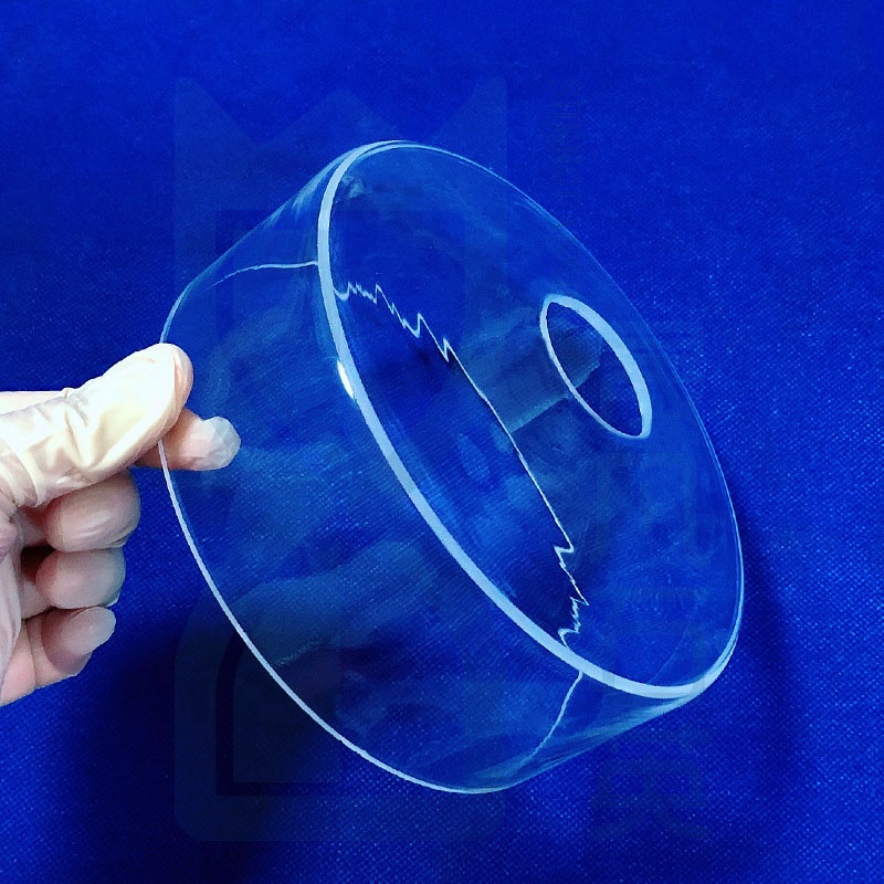 High quality clear quartz silica crucible for heating or chemical