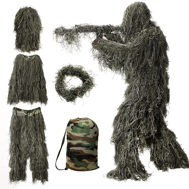 Washable Ghillie Suits Outdoor Camping Nomad Woodland Camouflage Clothing Army Sniper ghillie suit